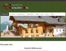 Tablet Screenshot of ehrwalder-alm.com